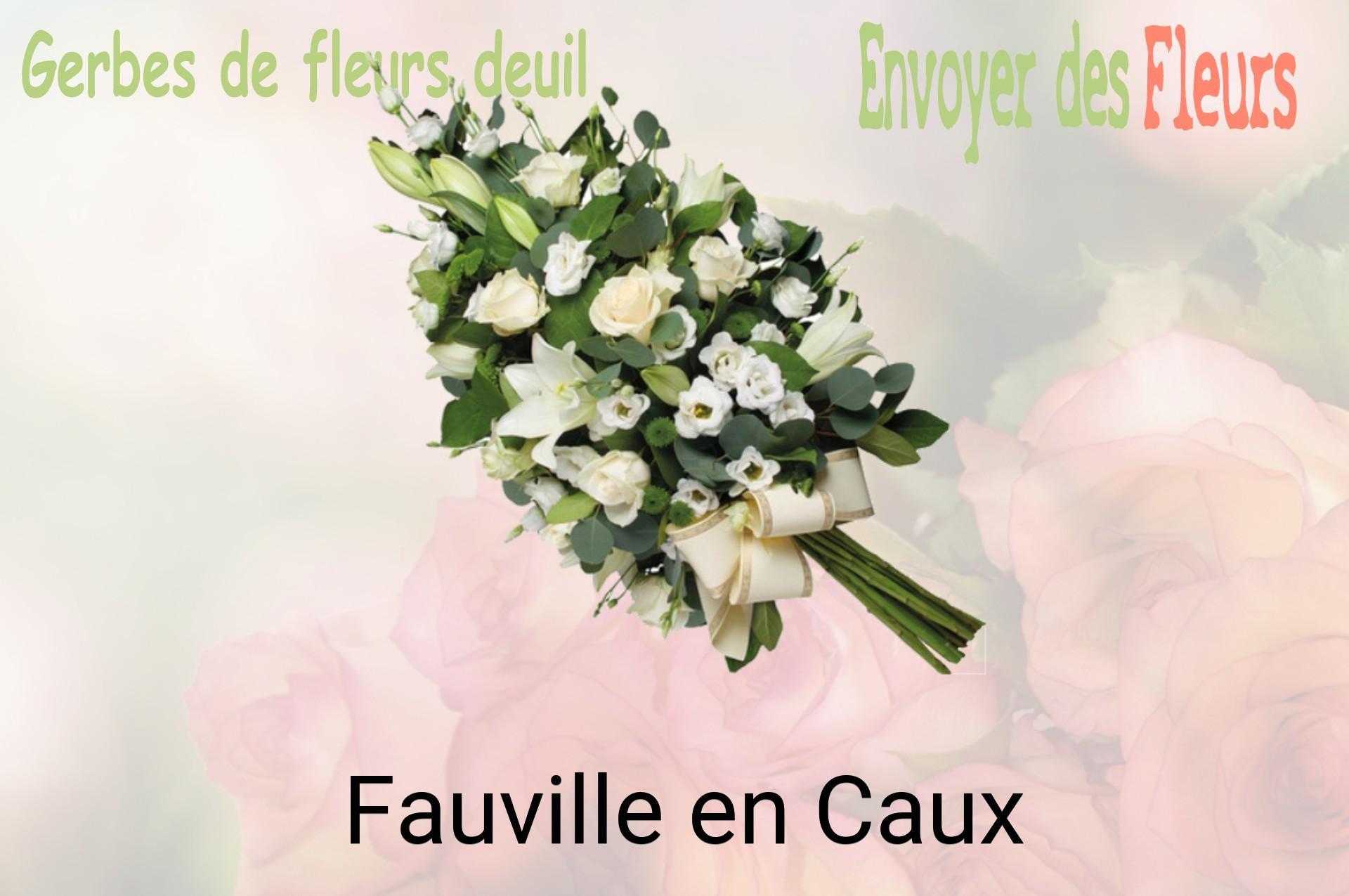 Gerbe de fleurs de deuil livrée à Fauville-en-Caux